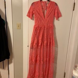 Small peachy/pink maxi dress